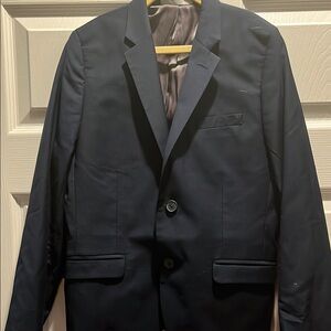 Blue Blazer with Notched Lapel and Modern Fit